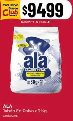 Diarco Ala jabón en polvo oferta