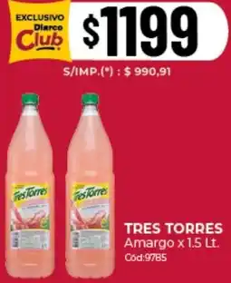Diarco Tres torres amargo oferta