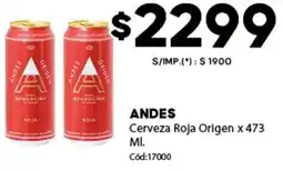 Diarco Andes cerveza roja origen oferta