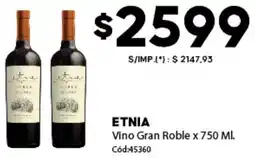 Diarco Etnia vino gran roble oferta