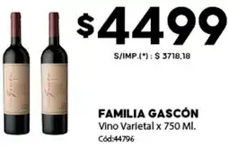 Diarco Familia gascón vino varietal oferta