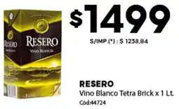 Diarco Resero vino blanco tetra brick oferta