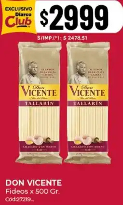 Diarco Don vicente fideos oferta