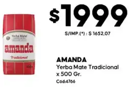 Diarco Amanda yerba mate tradicional oferta