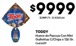 Diarco Toddy huevo de pascua con mini galletitas c/chips oferta