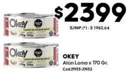 Diarco Okey atún lomo oferta