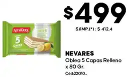 Diarco Nevares oblea 5 capas relleno oferta