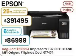 Coto Epson impresora L3210 ecotank oferta