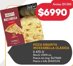 Supermercados Tadicor Pizza sibarita mozzarella clásica oferta