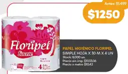 Supermercados Tadicor Floripel papel higiénico simple hoja oferta