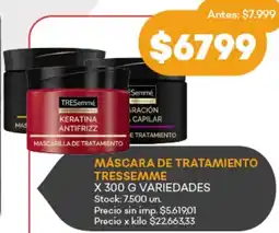 Supermercados Tadicor Tresemmé máscara de tratamiento oferta