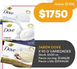 Supermercados Tadicor Dove jabón variedades oferta