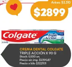 Supermercados Tadicor Colgate crema dental triple acción oferta