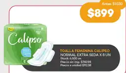 Supermercados Tadicor Calipso toalla femenina normal extra seda oferta