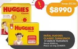 Supermercados Tadicor Huggies pañal classic jumbopack varios tamaños oferta