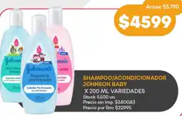Supermercados Tadicor Johnson baby shampoo/acondicionador oferta