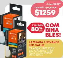 Supermercados Tadicor Ledvance lámpara led value oferta