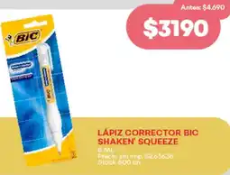 Supermercados Tadicor Bic lápiz corrector bic shaken' squeeze oferta
