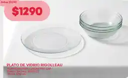 Supermercados Tadicor Plato de vidrio rigolleau playo/hondo oferta