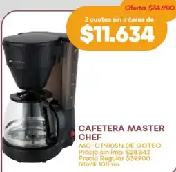 Supermercados Tadicor Master chef cafetera oferta