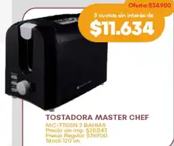 Supermercados Tadicor Master chef tostadora oferta