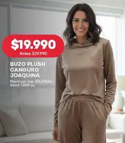 Supermercados Tadicor Buzo plush canguro oferta