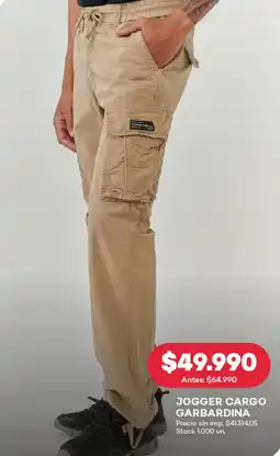 Supermercados Tadicor Jogger cargo garbardina oferta