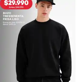 Supermercados Tadicor Buzo tressesenta frisa liso oferta