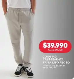 Supermercados Tadicor Frisa liso recto jogging tressesenta oferta