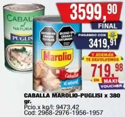 Maxiconsumo Marolio o Puglisi caballa oferta