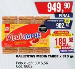 Maxiconsumo Media tarde galletitas oferta