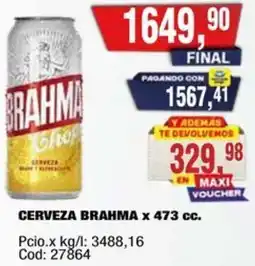 Maxiconsumo Brahma cerveza oferta
