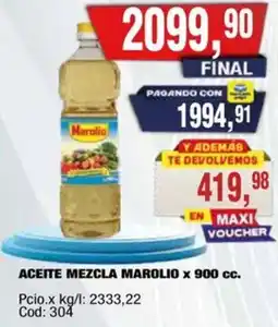 Maxiconsumo Marolio aceite mezcla oferta