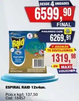 Maxiconsumo Raid espiral oferta