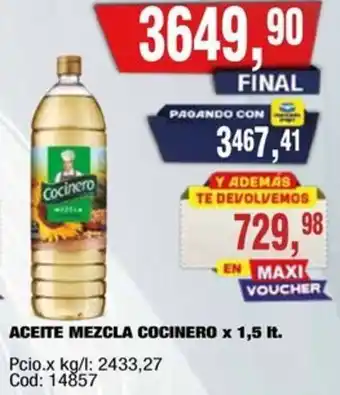 Maxiconsumo Cocinero aceite mezcla oferta