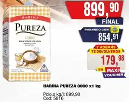 Maxiconsumo Pureza harina 0000 oferta