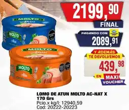 Maxiconsumo Molto lomo de atun oferta