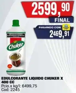 Maxiconsumo Chuker edulcorante liquido oferta