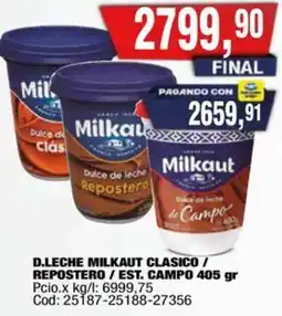 Maxiconsumo Milkaut dulce de leche oferta