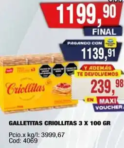 Maxiconsumo Criollitas galletitas oferta