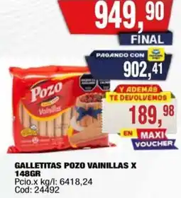 Maxiconsumo Pozo galletitas vainillas oferta