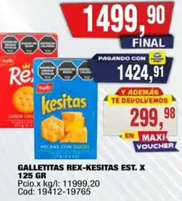 Maxiconsumo Rex o Kesitas galletitas oferta