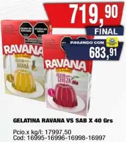Maxiconsumo Ravana gelatina oferta