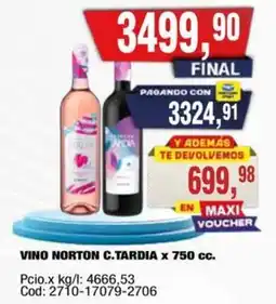 Maxiconsumo Norton c.tardia vino oferta