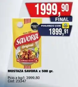 Maxiconsumo Savora mostaza original oferta