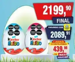 Maxiconsumo Kinder huevo chocolate oferta