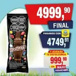 Maxiconsumo Rocklets pascuas conejos oferta