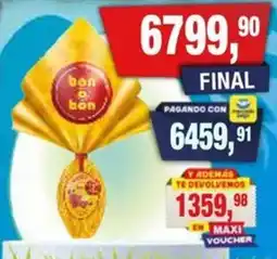 Maxiconsumo Bon o Bon huevo pascuas leche oferta