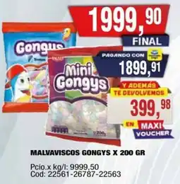 Maxiconsumo Gongys malvaviscos oferta