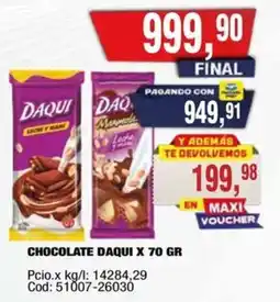 Maxiconsumo Daqui chocolate oferta